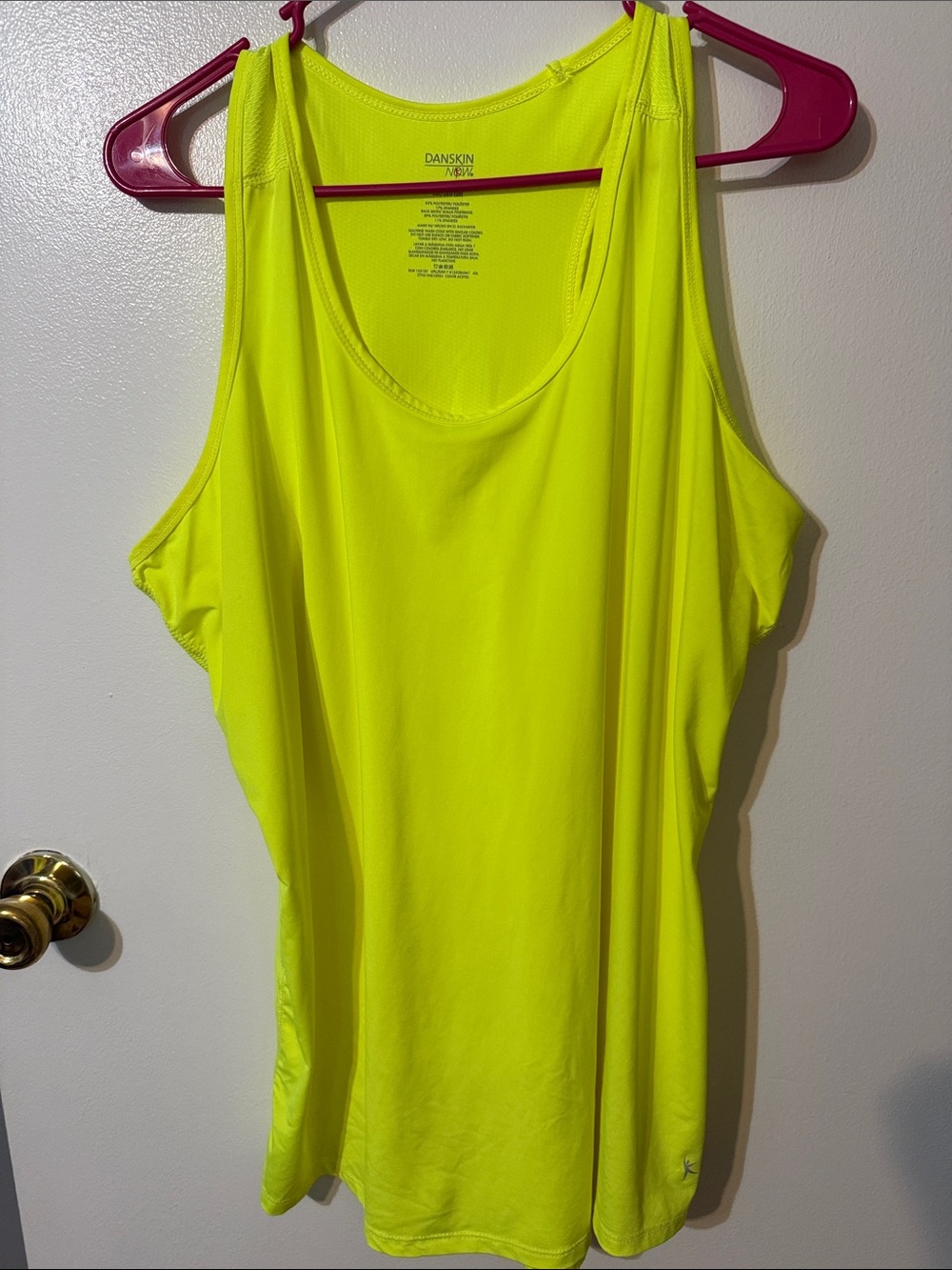 Danskin Neon Yellow Tank Top